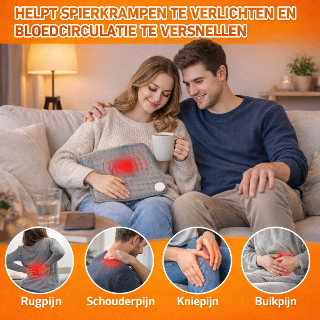 Elektrisch warmtekussen kopen helpt spierkrampen te verlichten en bloedcirculatie te versterken